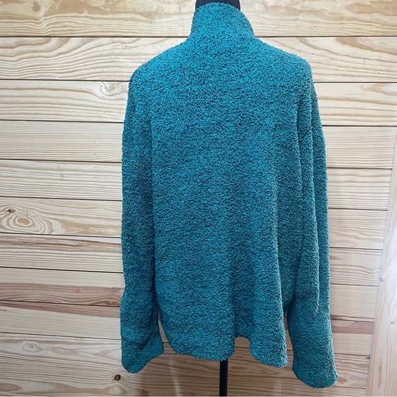Natural Reflections Hunter Green Quarter Zip Sweater Jacket Pull Over Large - Picture 3 of 8